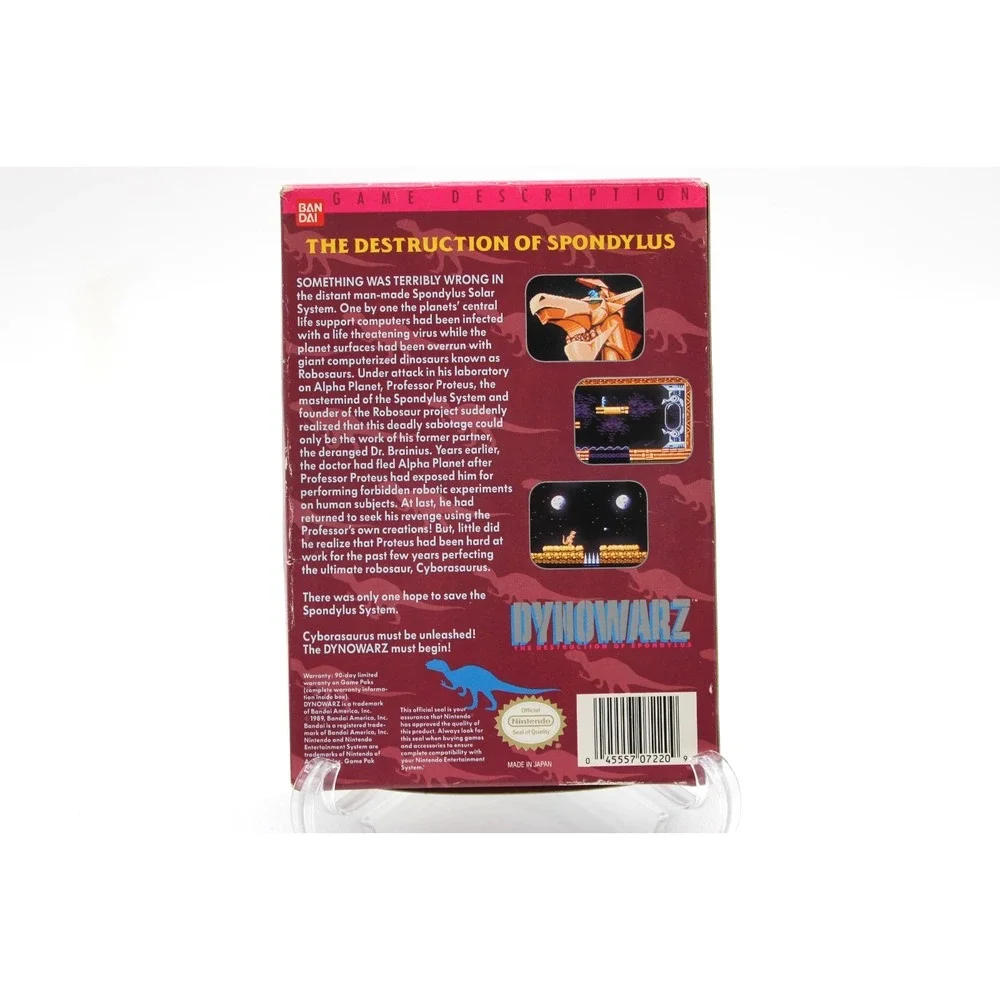 NES Dynowarz Nintendo Box Only! ~ no game ~ w/ foam and inserts